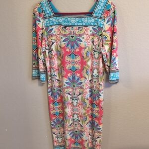 Studio One Vibrant Multi-Color Printed Dress